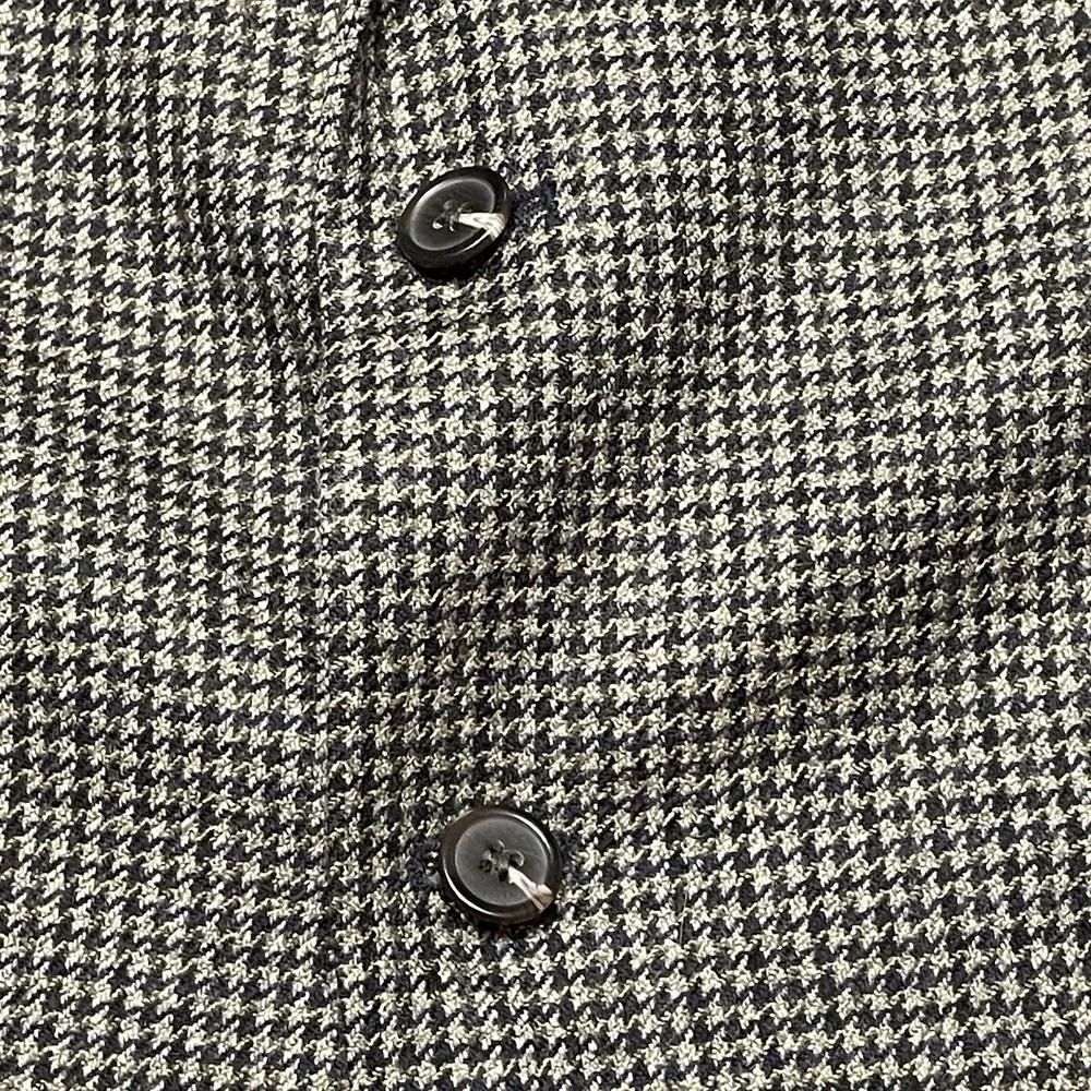 Chaps Men's Blazer Jacket SportsCoat Houndstooth 100% Lambswool Size 42R‎
